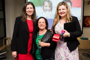 IGS Principal Shauna Colnan with inaugural IGS Director of Languages Cathy Kerestes and Director of Advancement Julia Glass