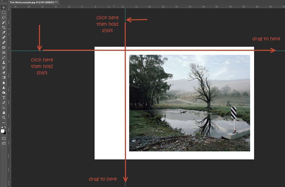 How To Add Trim Marks In Image Science