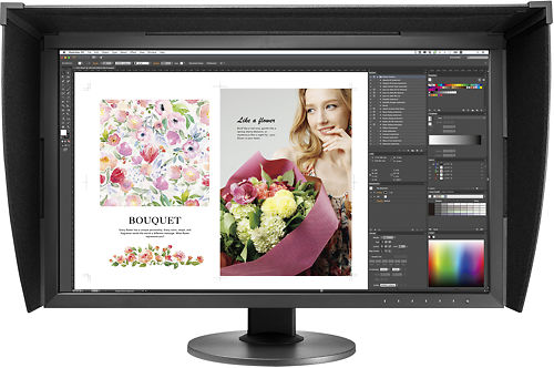 Eizo CG2730 27 Inch Monitor with Eizo Monitor Hood CH2700 Front View
