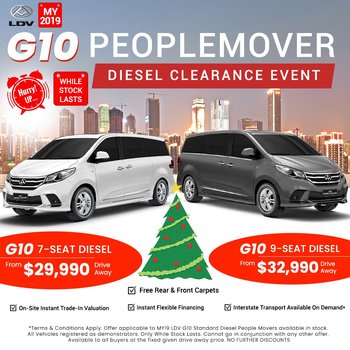 MY19 LDV G10 7 & 9 Seater People Mover Clearance Small Image