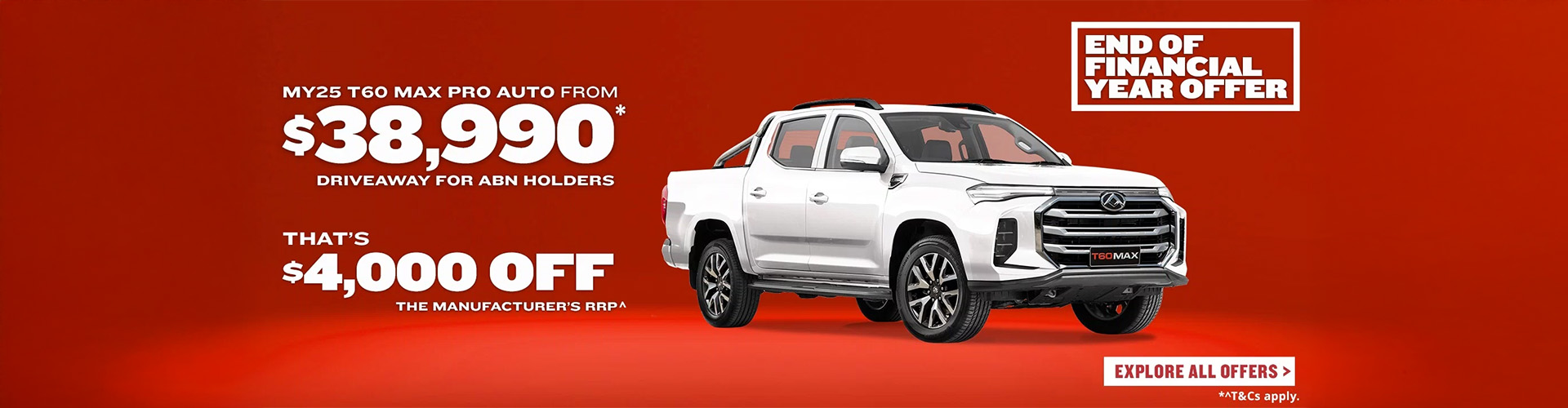 LDV T60 MAX Pro EOFY Offer