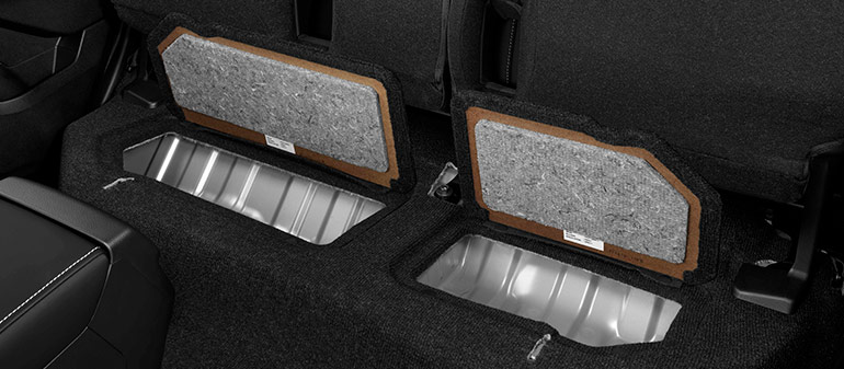 Flip Up Rear Seat With Storage