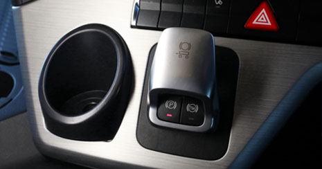 Parking brake, electronic with hold function.