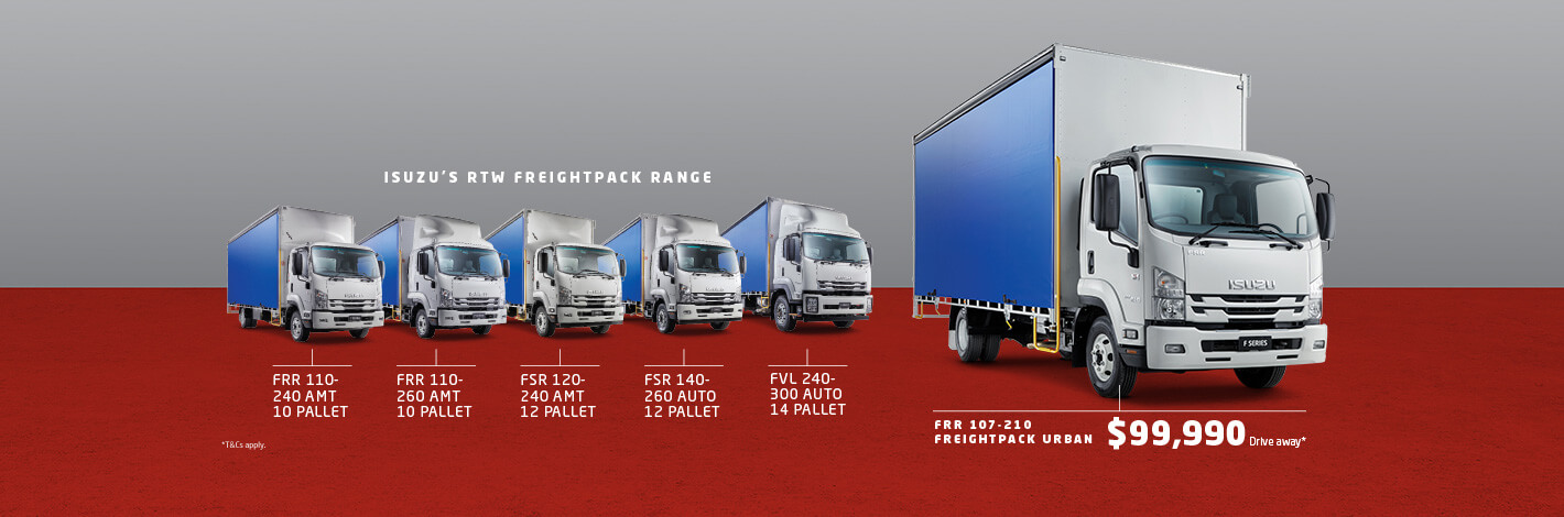 Isuzu Trucks RTW Freightpack Range