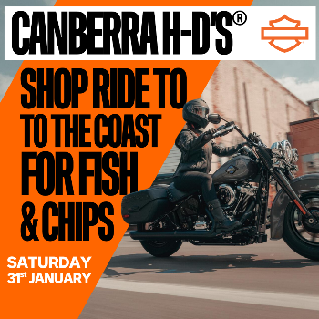 Canberra Harley-Davidson® riders heading out on a scenic coastal shop ride image