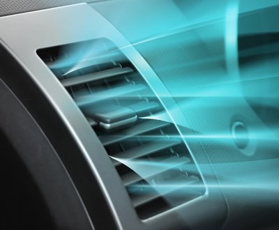 Cool air blowing out a car's air-conditioning vent image