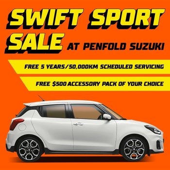 Swift Sport Sale only at Penfold Suzuki! Small Image