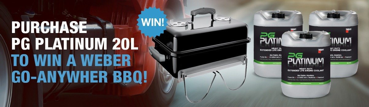 Purchase PG Platinum 20L and go into the draw to win a Weber go-anywhere portable BBQ! Large Image