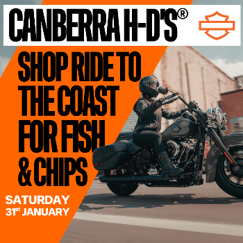 Canberra Harley-Davidson® riders heading out on a scenic coastal shop ride image