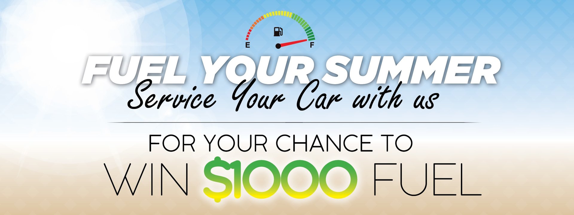 Competition wording on summery background