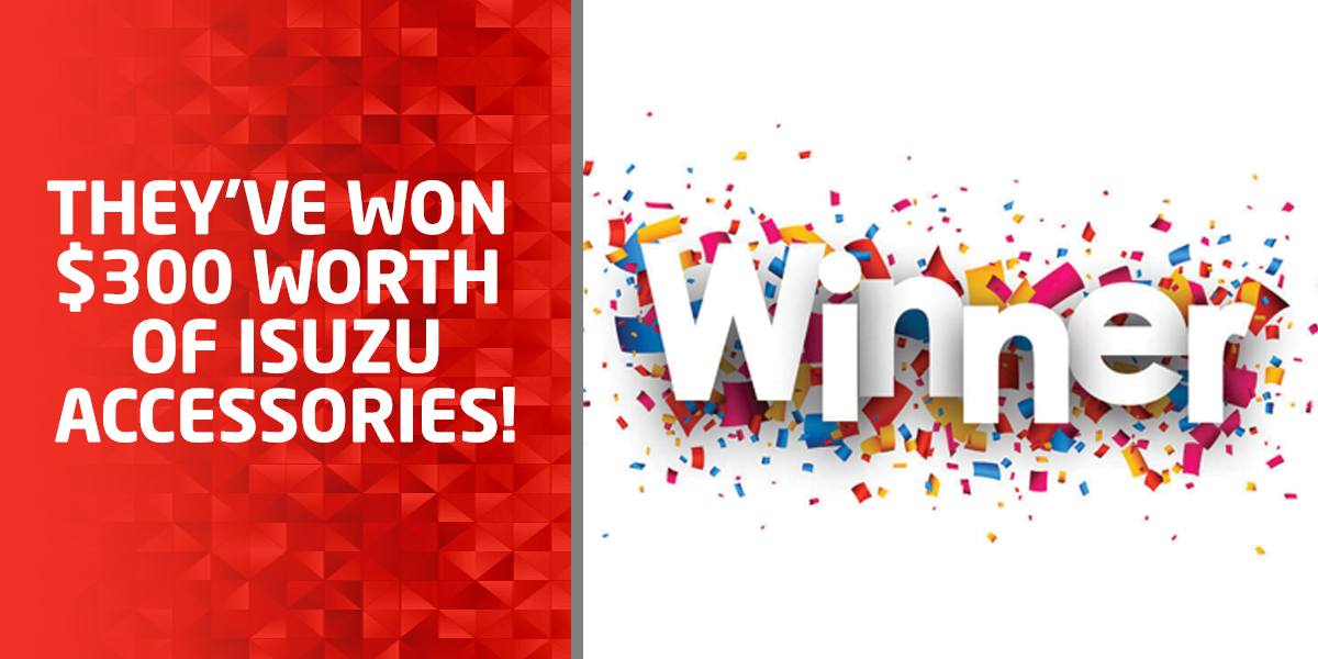 blog large image - They’ve won $300 worth of Isuzu accessories!