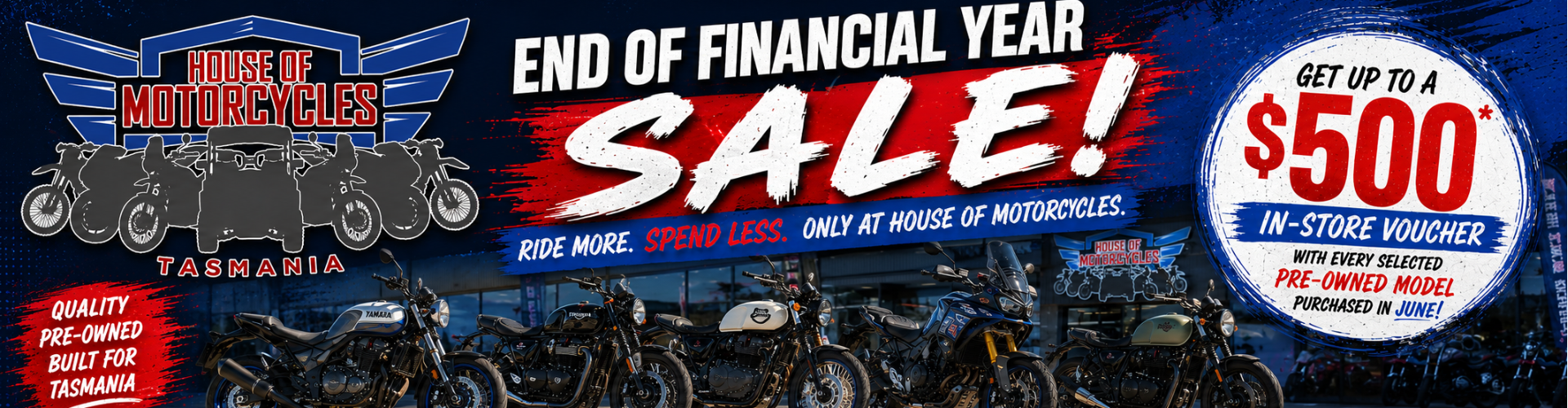 End of Financial Year Pre-Owned Motorcycle Sale Tasmania