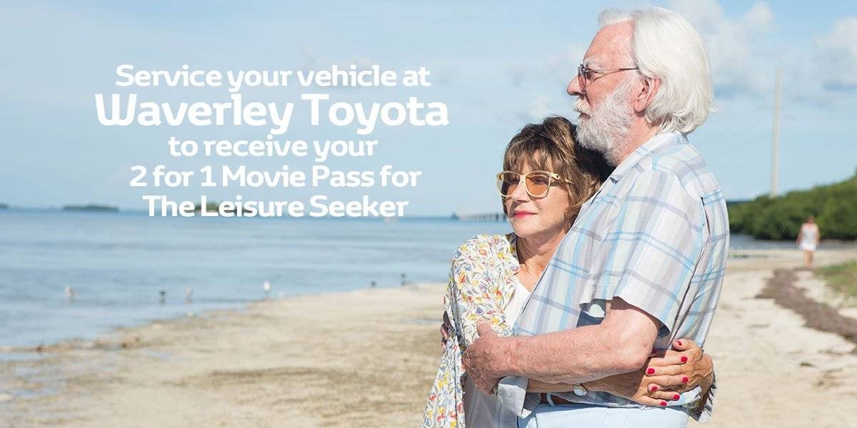 blog large image - SERVICE at Waverley Toyota to receive your 2 for 1 Movie Pass to see THE LEISURE SEEKER