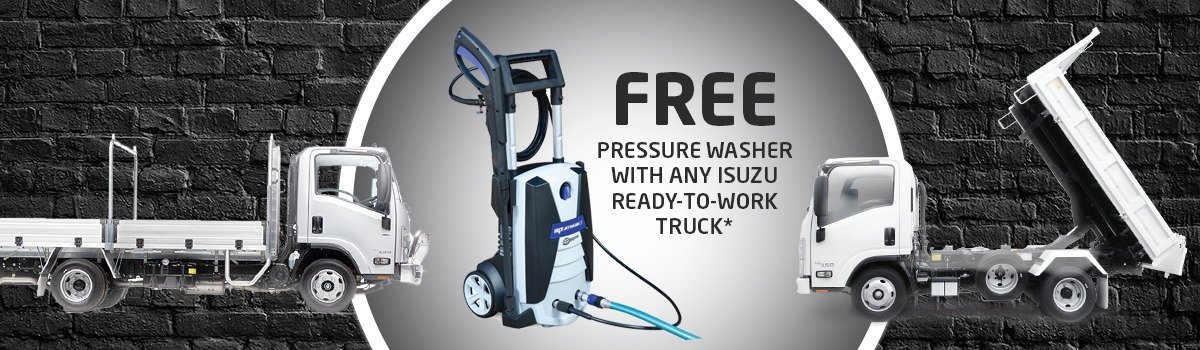 Free SP140 Pressure Washer with any Isuzu Ready-to-Work Truck* Large Image