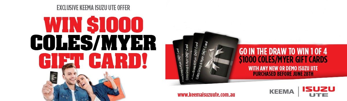 WIN $1000 Coles/Myer Gift Card! * Large Image