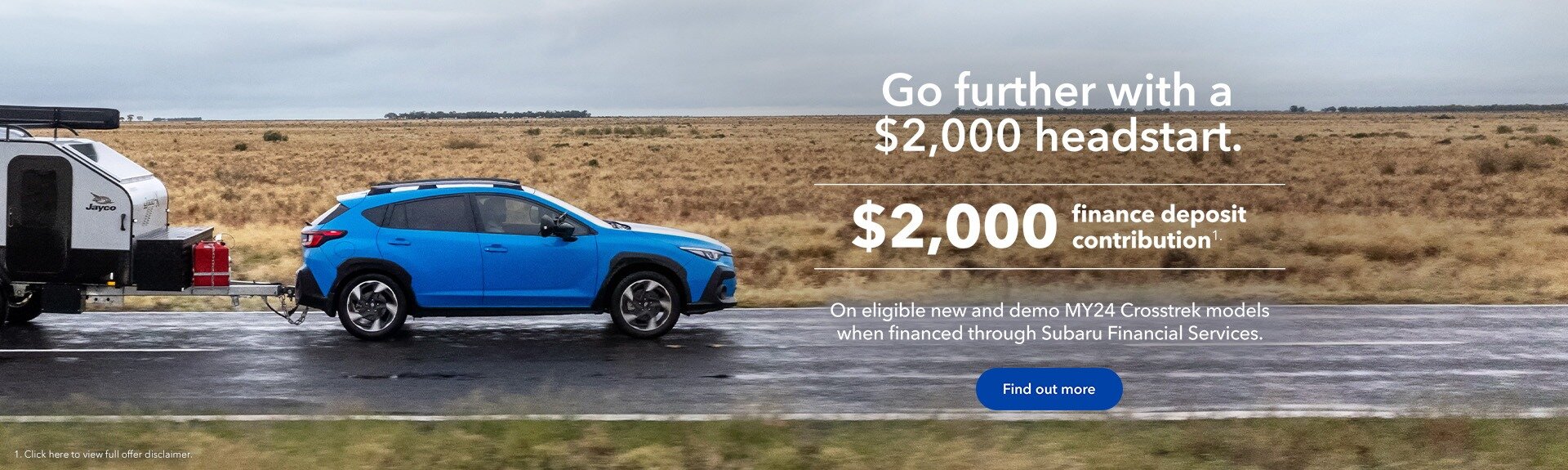 $2,000 finance deposit contribution¹