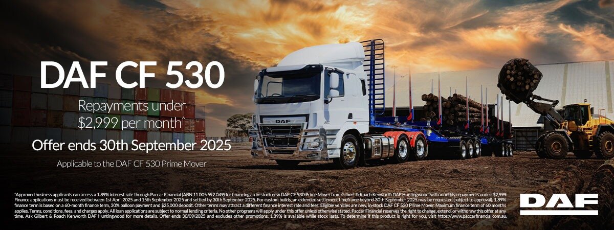 Drive Away in an eligible DAF CF 530 for Under $2,999 per month^ – purchase by 15th September with delivery by 30th September 2025 Large Image