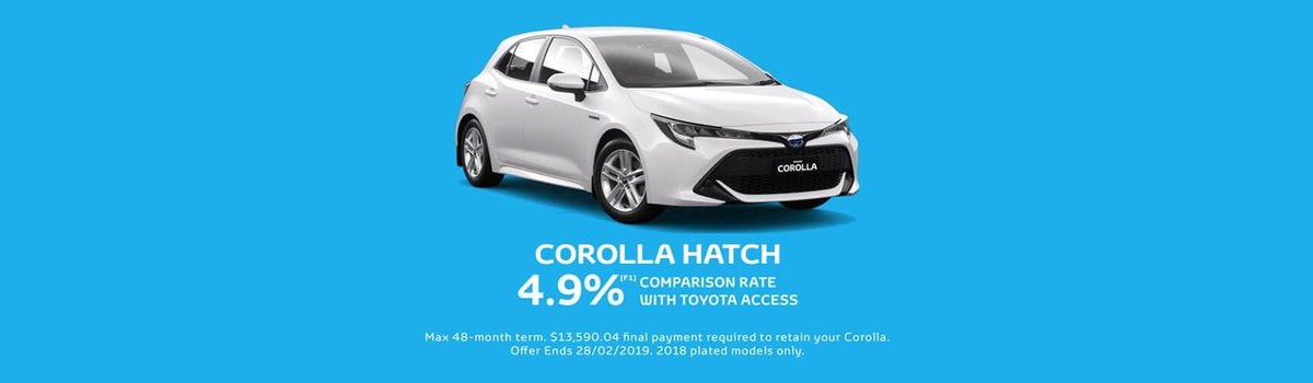 Toyota Corolla 4.9% Comparison Rate Large Image