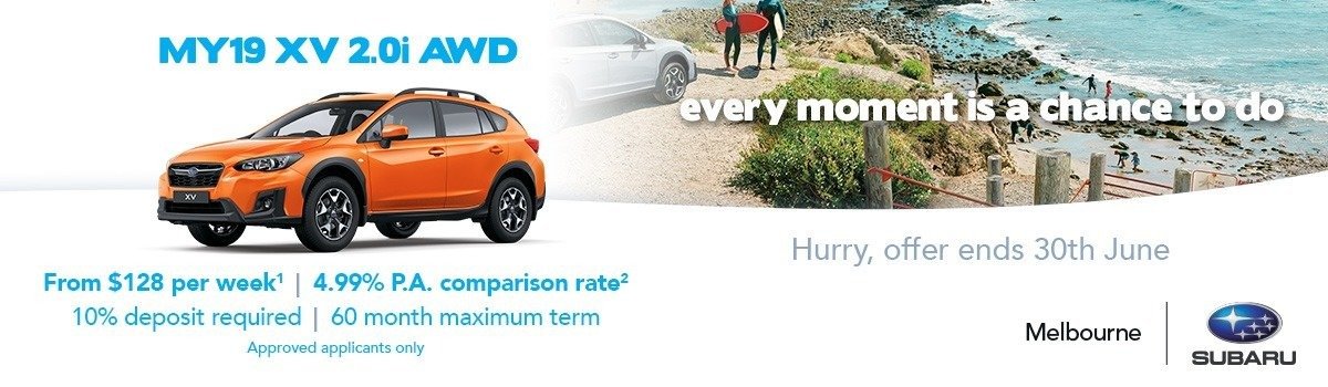 MY19 XV Finance Offer Large Image