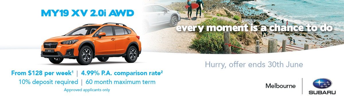 MY19 XV Finance Offer Large Image