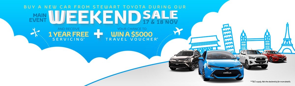 Stewart Toyota Main Event Weekend Sale: 17 & 18 November Large Image