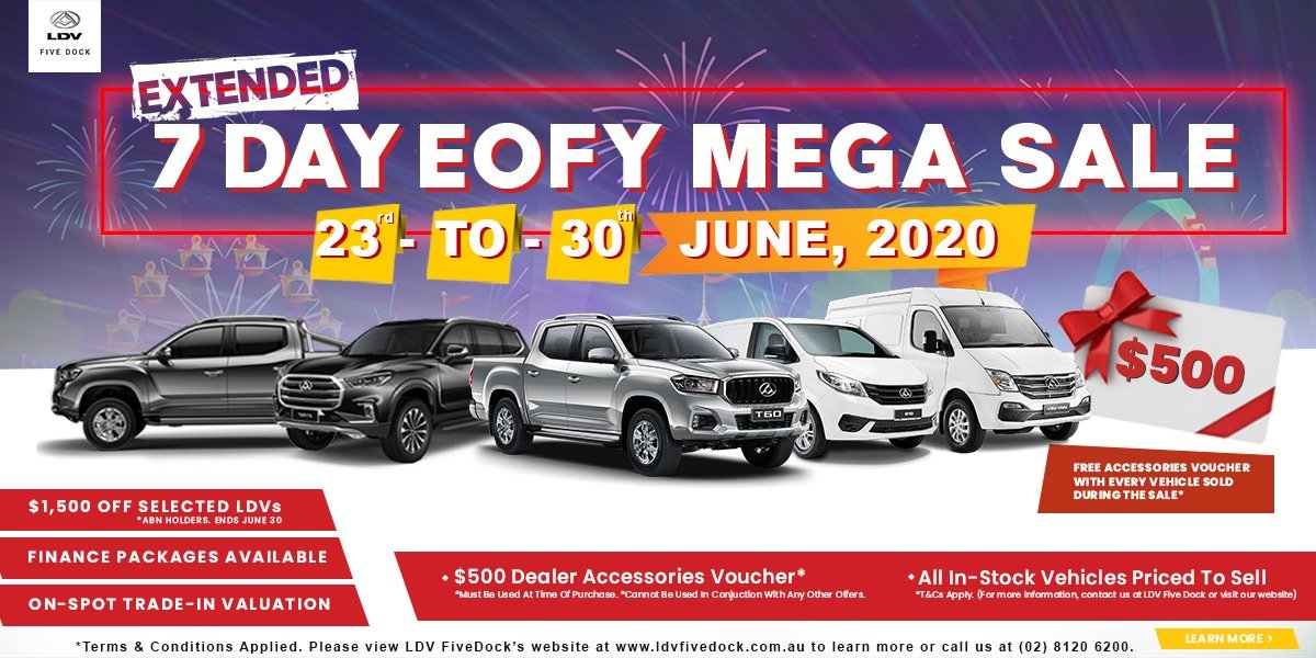 blog large image - LDV Five Dock Extended EOFY 7 Day Sale Event | June 23 - June 30