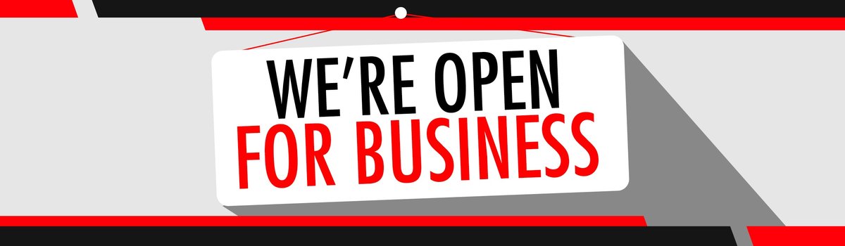 We're Still Open For Business Large Image