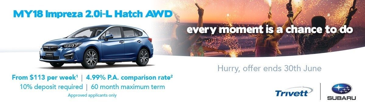 MY18 Impreza Finance Offer Large Image