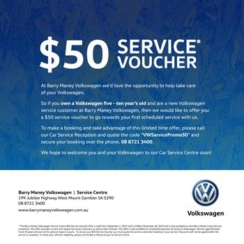 Volkswagen $50 Service Voucher Small Image