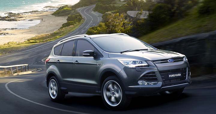 Gray Ford Kuga On Road