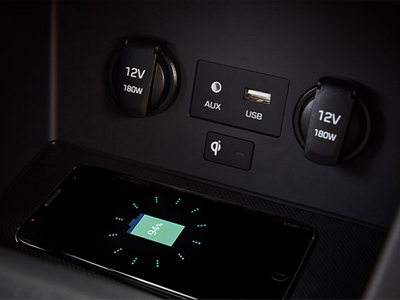 Wireless smartphone charging<sup>[P3]</sup>.