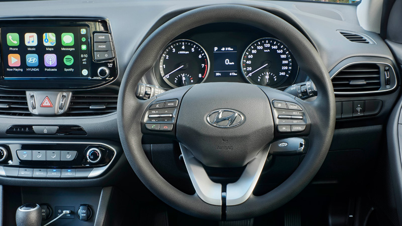 Steering wheel mounted controls.