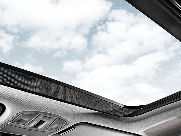 Panoramic glass sunroof.