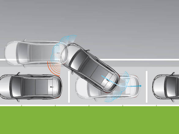 Front and rear parking assist system.