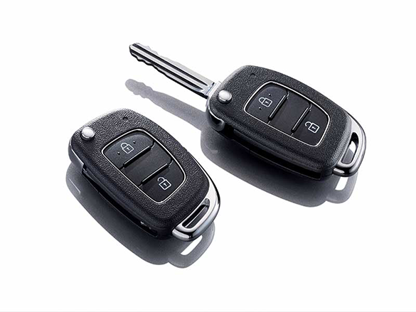 Keyless entry with burglar alarm.