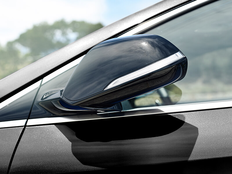 Side mirrors with LED repeaters.