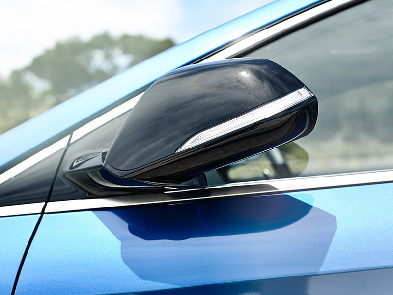 Side mirrors with LED repeaters.