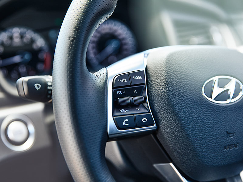 Steering wheel mounted controls.