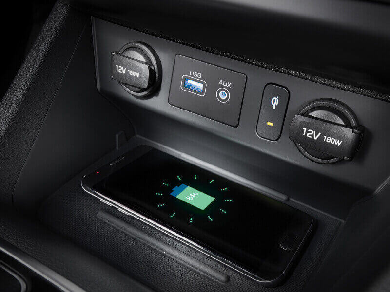 Wireless smartphone charging.