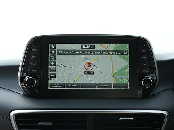 Touchscreen with satellite navigation.