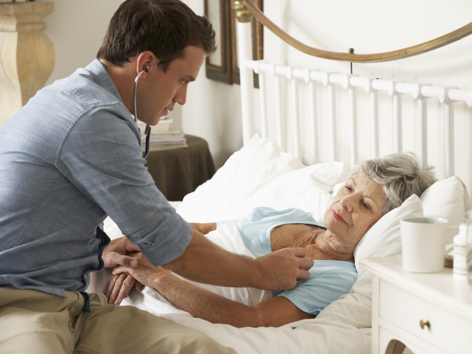 Woman receiving palliative care