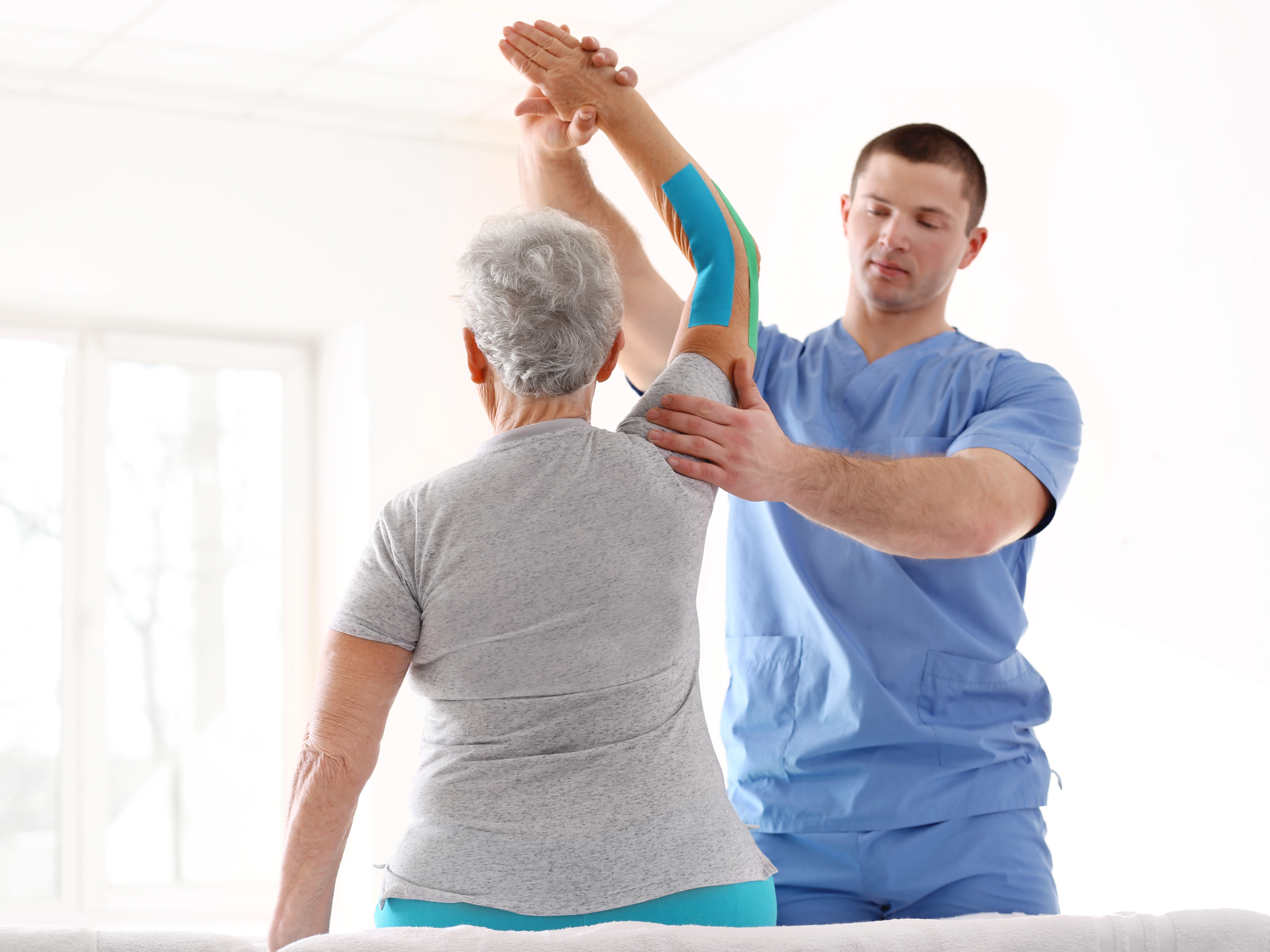 Older women with physiotherapist
