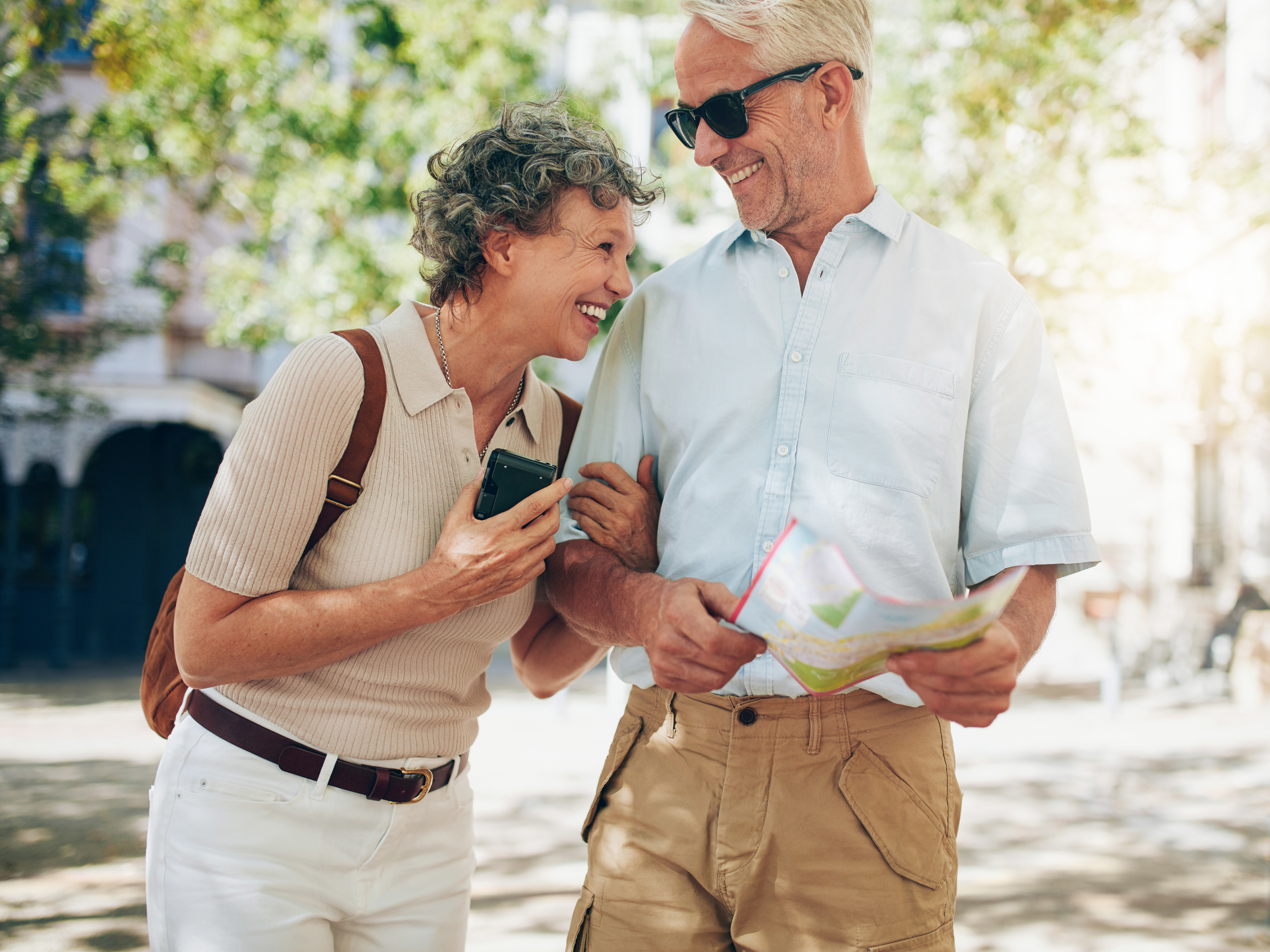 Older couple travelling together