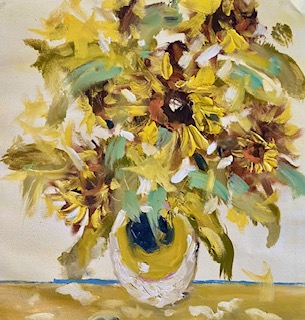 Abstracting a Floral in Acrylic with a Palette Knife and Brush  | Todd Whisson