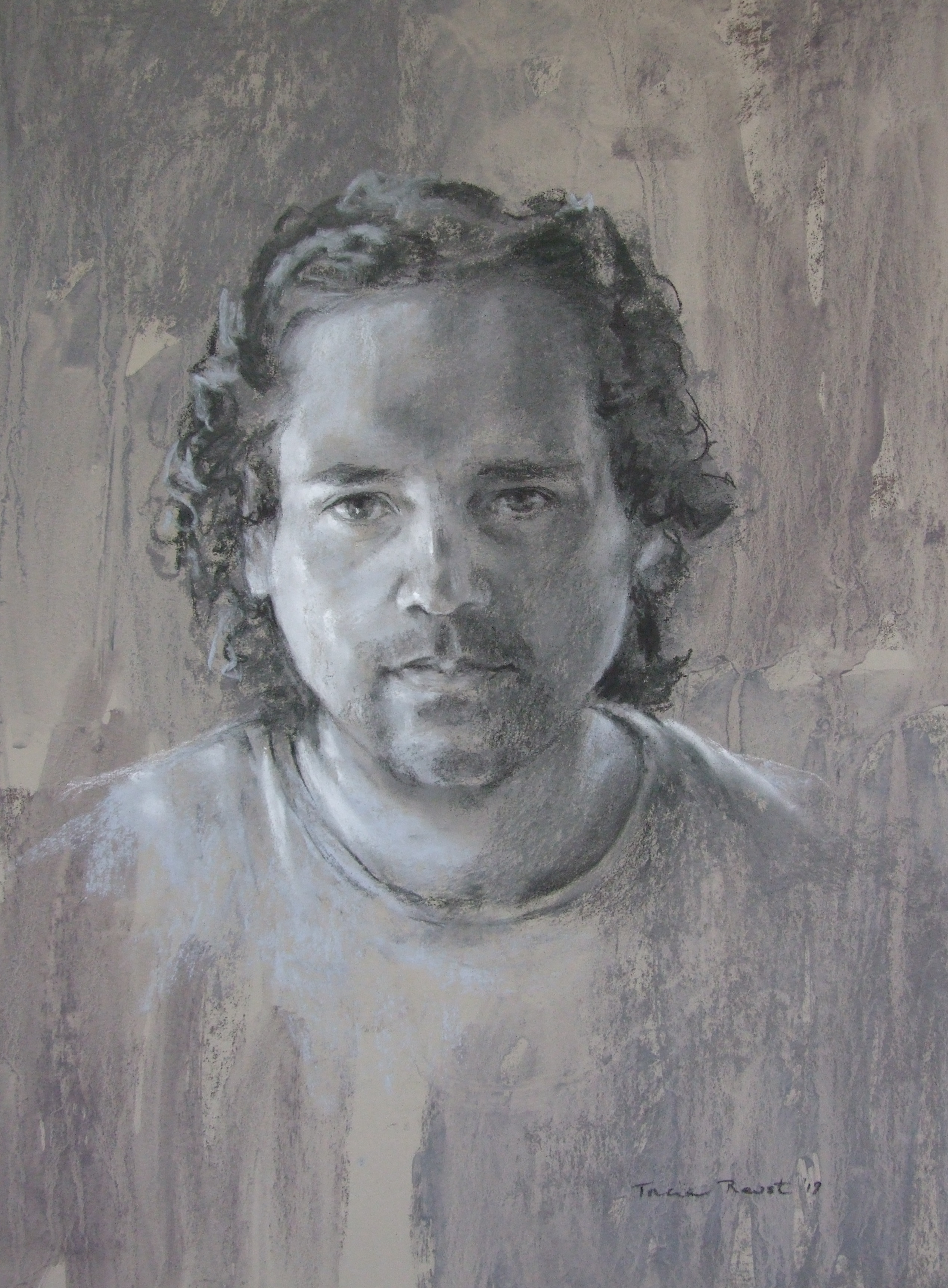 Charcoal & Grey Pastel Portrait | Tricia Reust