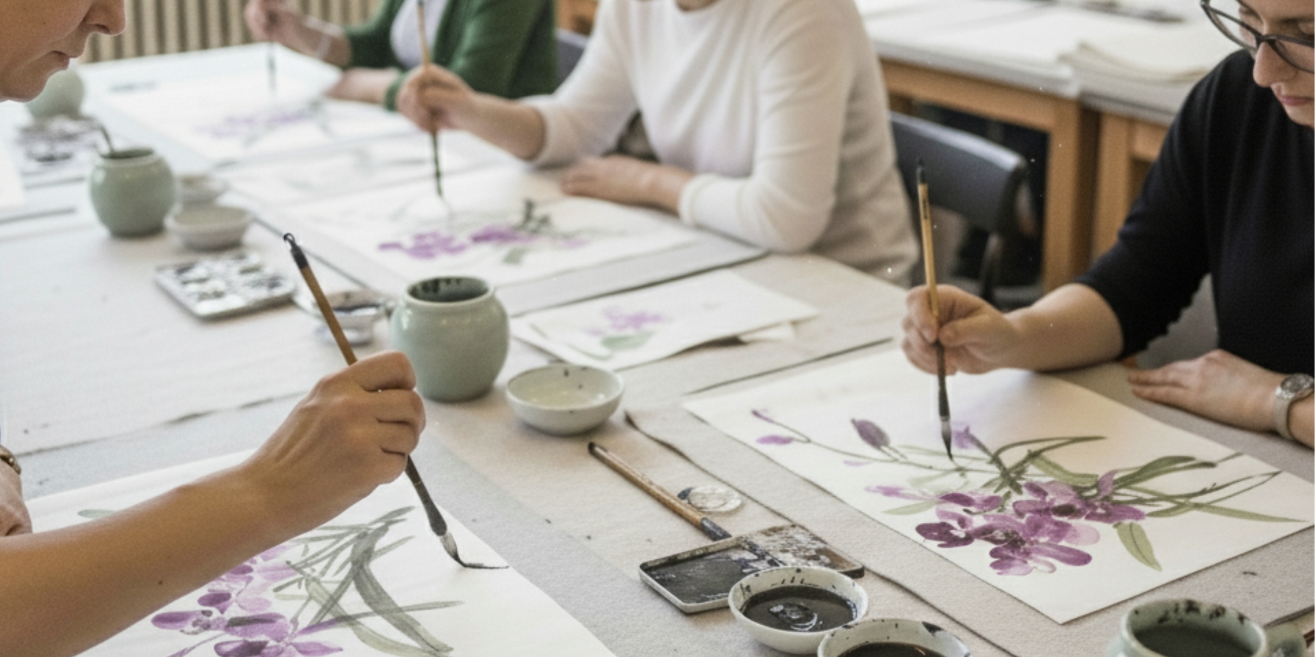 Chinese Brush Painting Course: Orchids