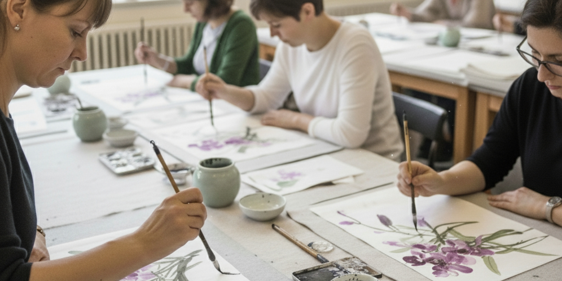 Chinese Brush Painting Course: Orchids