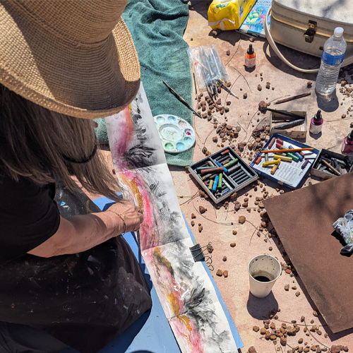 Semi-Abstract Landscapes and Monoprinting 'En Plein Air' with Rachel Carroll / 1 Day Workshop