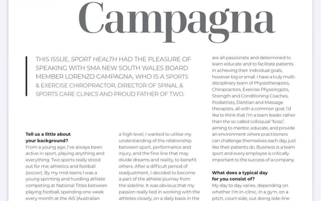 Honoured and privileged to have Spinal & Spor…