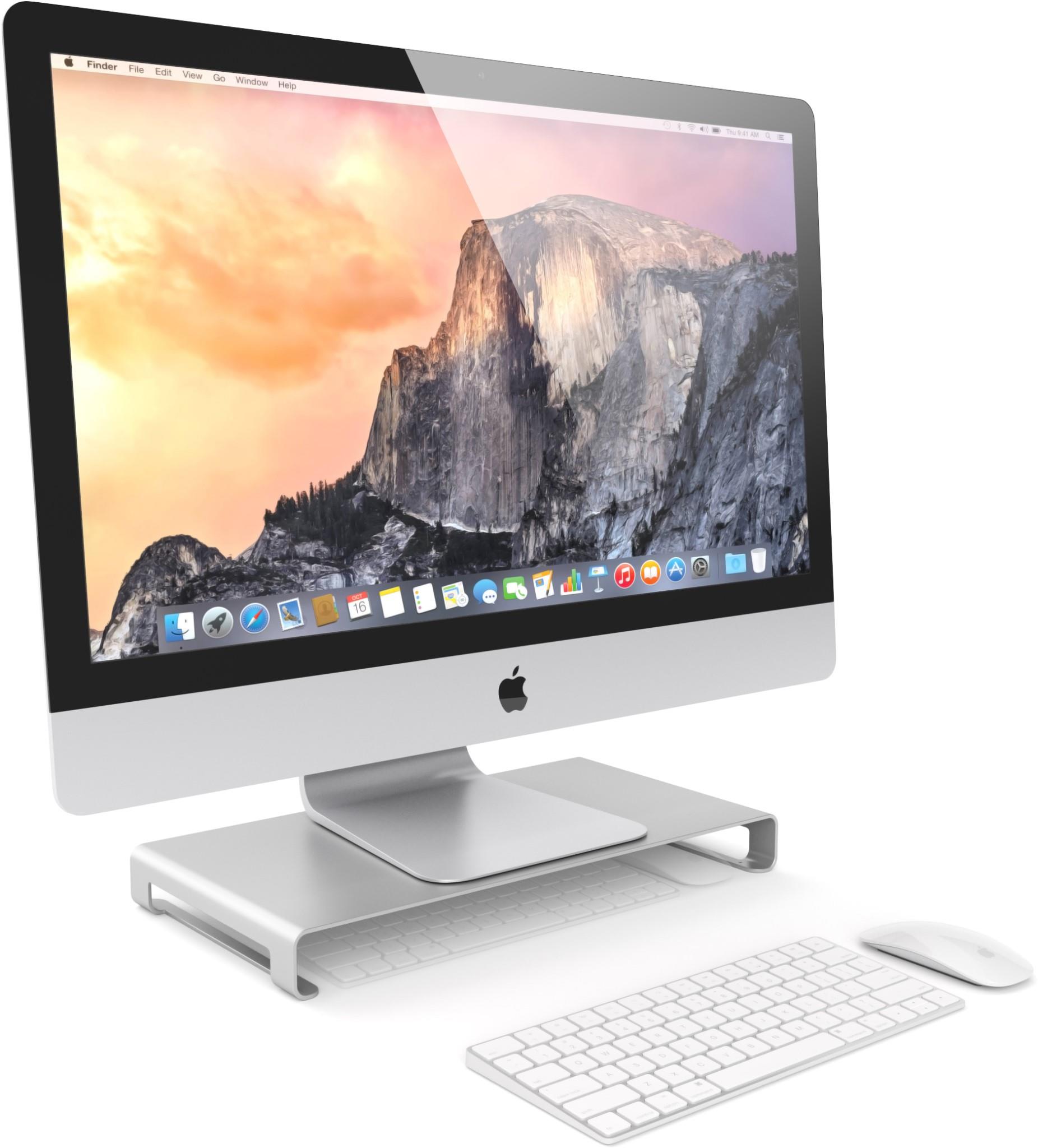 Satechi Aluminium Slim Monitor Stand for Desktop Computers Laptops up to 14kg